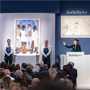 Auctioneer Phyllis Kao at The Now sale at Sothebys New York on May 13, 2024. Image courtesy Sothebys.