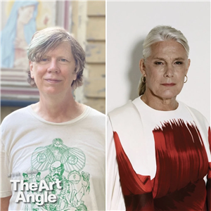 Left: Thurston Moore, © 2024 Shore Fire Media; Right: Jamie Nares. Photo: Davey Adésida, Harpers Bazaar.